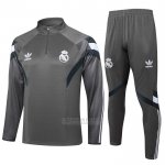 Sueter de Treinamento Real Madrid Crianca 2024-2025 Cinza