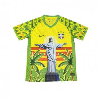 Tailandia Camisola Brasil Jesus 2025-2026 Amarelo Branco
