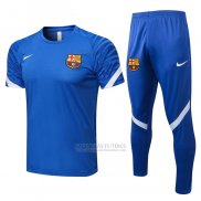 Fato de Treino Barcelona Manga Curta 2021-2022 Azul