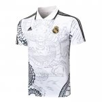Camisola Polo del Real Madrid Dragon 2024-2025 Branco
