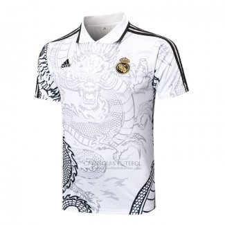 Camisola Polo del Real Madrid Dragon 2024-2025 Branco