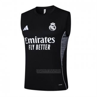 Camisola de Treinamento Real Madrid Sem Mangas 2025-2026 Preto