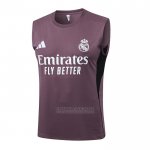 Camisola de Treinamento Real Madrid Sin Mangas 2025-2026 Cinza Purpura