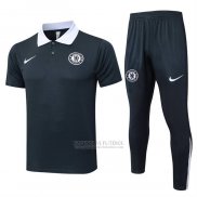 Conjunto Polo del Chelsea 2025-2026 Cinza