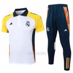 Conjunto Polo del Real Madrid 2024-2025 Branco