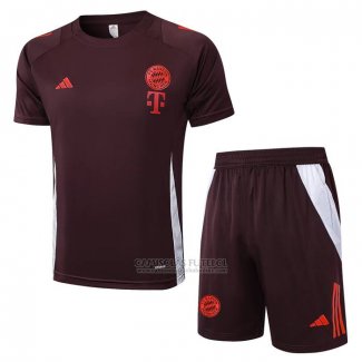 Fato de Treino Bayern de Munique Manga Curta 2024-2025 Vermelho - Calcas Curta
