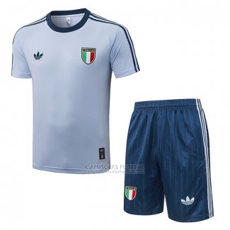 Fato de Treino Italia Manga Curta 2026-2027 Azul - Calcas Curta