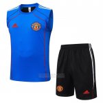 Fato de Treino Manchester United Sin Mangas 2025-2026 Azul