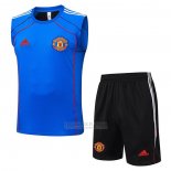 Fato de Treino Manchester United Sin Mangas 2025-2026 Azul
