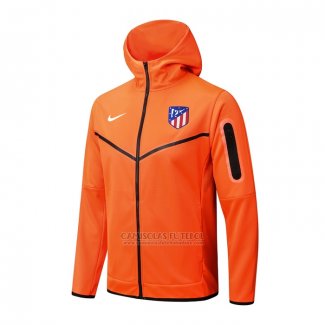 Jaqueta Hoodie Atletico Madrid 2022-2023 Laranja