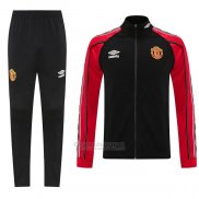 Jaqueta de Treinamento Manchester United 2025-2026 Preto