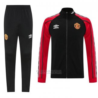 Jaqueta de Treinamento Manchester United 2025-2026 Preto