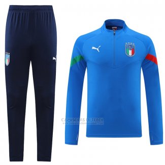 Sueter de Treinamento Italia 2022-2023 Azul