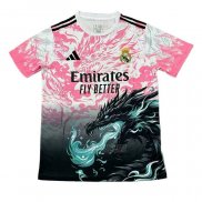 Tailandia Camisola Real Madrid Dragon 2025-2026 Rosa Preto
