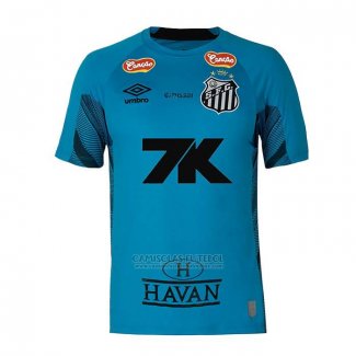 Tailandia Camisola Santos Goleiro 2025 Azul