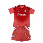 Camisola Aston Villa Goleiro Crianca 2025-2026 Vermelho