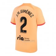 Camisola Atletico Madrid Jogador J.m.gimenez 3º 2022-2023