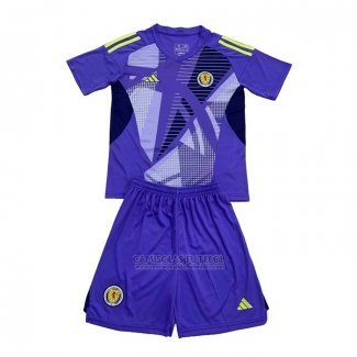 Camisola Escocia Goleiro Crianca 2024 Azul