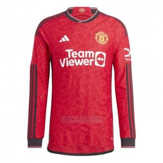 Camisola Manchester United 1º Manga Comprida 2023-2024