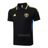 Camisola Polo del Manchester United 2025-2026 Preto Amarelo