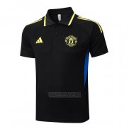 Camisola Polo del Manchester United 2025-2026 Preto Amarelo