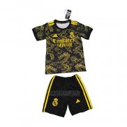 Camisola Real Madrid Dragon Crianca 2024-2025 Preto Oro