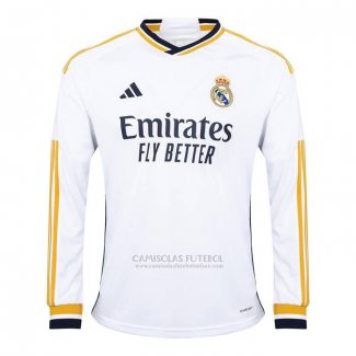 Camisola Real Madrid 1º Manga Comprida 2023-2024