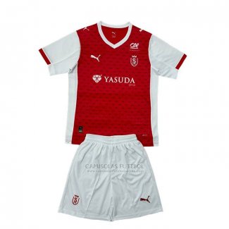Camisola Stade de Reims 1º Crianca 2025-2026