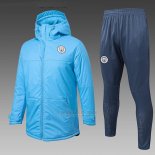 Fato de Treino Acolchoado Manchester City 2025-2026 Azul Branco