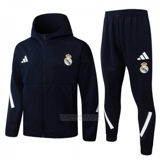 Fato de Treino Hoodie Real Madrid 2025-2026 Preto