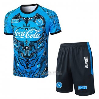 Fato de Treino Naples Manga Curta 2025-2026 Azul - Calcas Curta