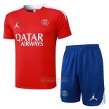 Fato de Treino Paris Saint-Germain Jordan Manga Curta 2024-2025 Vermelho - Calcas Curta