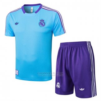 Fato de Treino Real Madrid Manga Curta 2025-2026 Azul - Calcas Curta