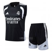 Fato de Treino Real Madrid Sin Mangas 2025-2026 Preto
