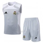 Fato de Treino Real Madrid Sin Mangas 2025-2026 Cinza Branco