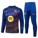 Sueter de Treinamento Barcelona Crianca 2025-2026 Azul Amarelo