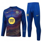 Sueter de Treinamento Barcelona Crianca 2025-2026 Azul Amarelo