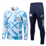 Sueter de Treinamento Manchester City 2022-2023 Branco Y Azul