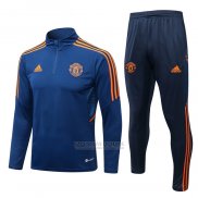 Sueter de Treinamento Manchester United 2022-2023 Azul