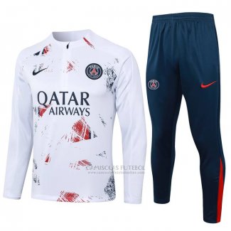 Sueter de Treinamento Paris Saint-Germain Crianca 2024-2025 Branco