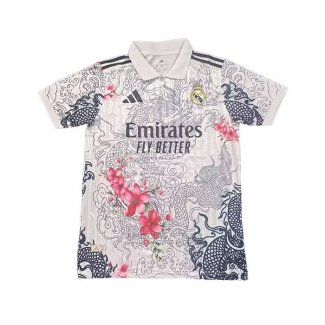 Tailandia Camisola Real Madrid Dragon 2025-2026 Branco Vermelho