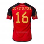 Camisola Belgica Jogador de Ketelaere 1º 2022