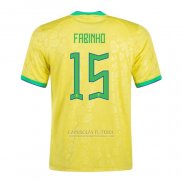 Camisola Brasil Jogador Fabinho 1º 2022
