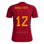 Camisola Espanha Jogador Ansu Fati 1º 2022