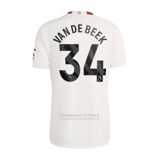 Camisola Manchester United Jogador Van de Beek 3º 2023-2024