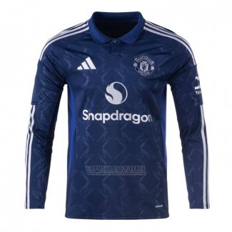 Camisola Manchester United 2º Manga Comprida 2024-2025