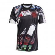 Camisola Pre Match del Manchester United 2025-2026 Preto Branco