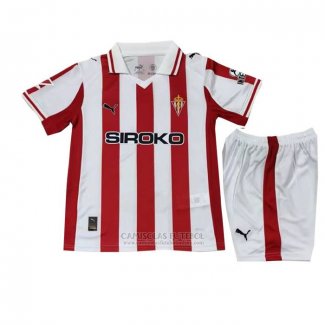 Camisola Sporting Gijon 1º Crianca 2025-2026