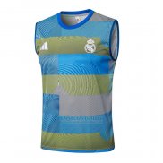 Camisola de Treinamento Real Madrid Sem Mangas 2025-2026 Azul Verde