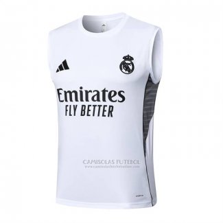 Camisola de Treinamento Real Madrid Sem Mangas 2025-2026 Branco